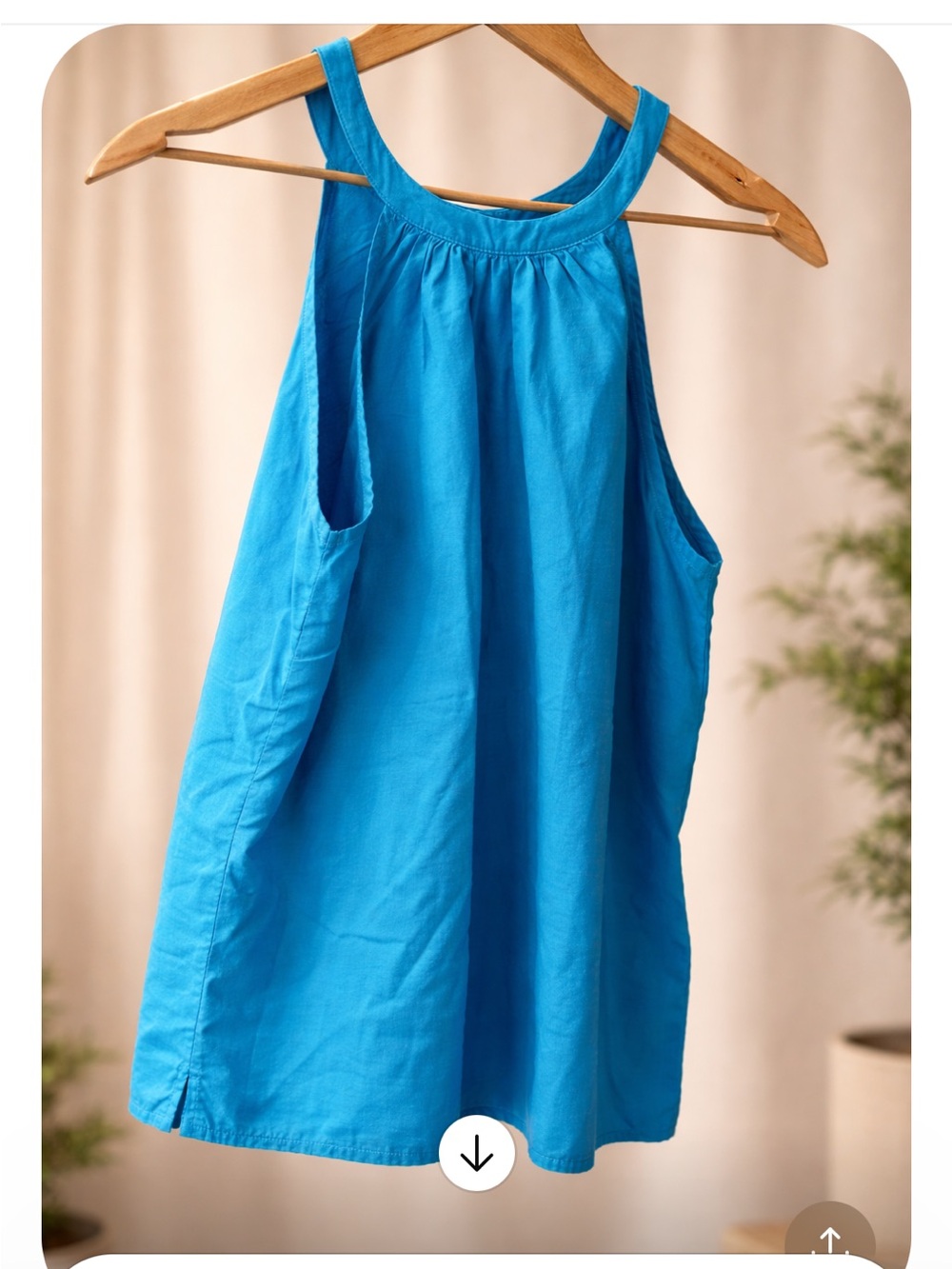 Old Navy Bright Blue Sleeveless Halter Tank Top